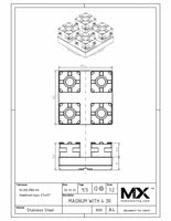 MaxxMagnum (System 3R) Pallet with Four (4) MaxxMacro QuickChucks print