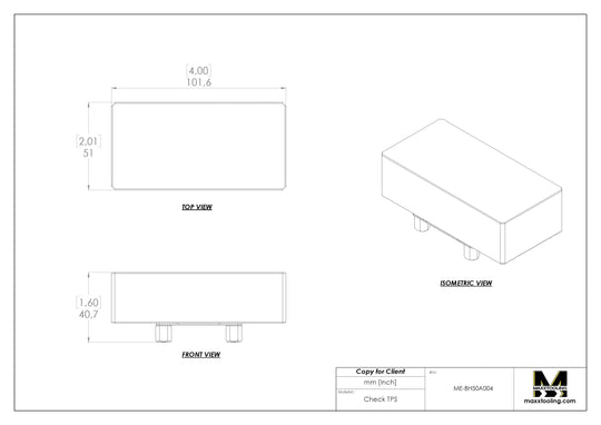 Maxx-ER (Erowa) 50 Aluminum Blank Electrode Holder 4" 4