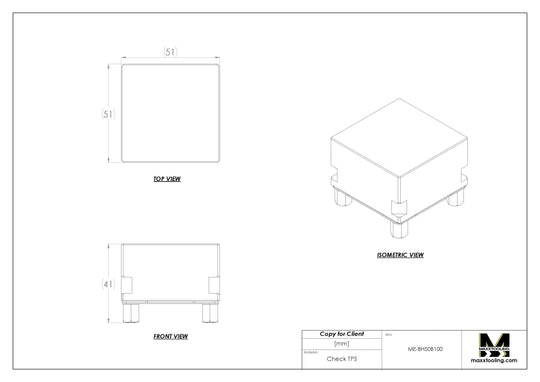 Maxx-ER (Erowa) 093758 50 Brass Blank Electrode Holder C 4