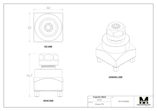 Maxx-ER (Erowa) 50 Stainless ER Collet Chuck ER20 4