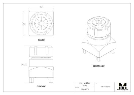 Maxx-ER (Erowa) 008566 50 Stainless ER Collet Chuck ER32 4