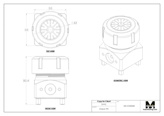 Maxx-ER (Erowa) 50 Stainless ER Collet Chuck ER40 4