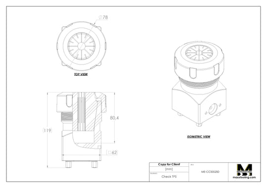 Maxx-ER (Erowa) 50 Stainless ER Long Collet Chuck ER50 4