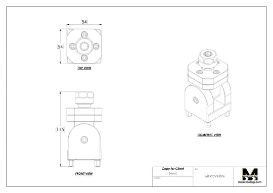 Maxx-ER (Erowa) 50 Stainless ER Collet Chuck ER16 Variable Angle 5