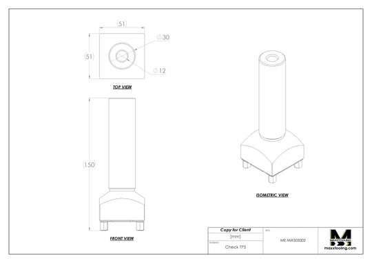 Maxx-ER (Erowa) 010723 50 Stainless Contro Rod Master Checking Pin 5