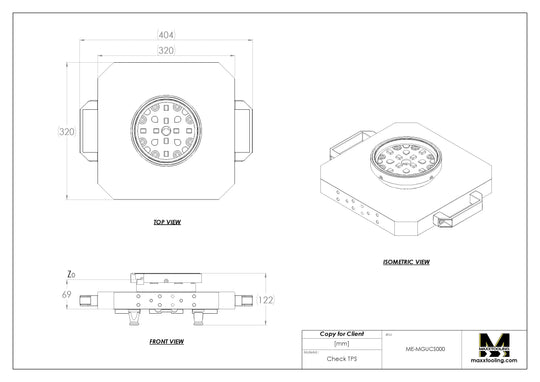 MaxxUPC (Erowa) UPC Stainless Pallet Manual Chuck 5
