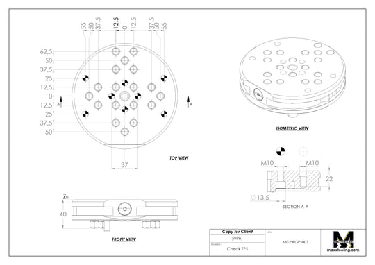 Maxx-ER (Erowa) 115388 G Stainless Pallet 148mm 5