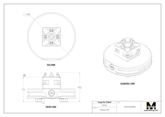 Maxx-ER G Stainless Pallet Ø148 with Manual 50 QuickChuck