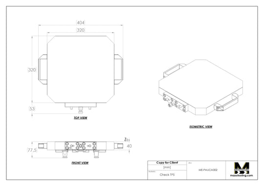 MaxxUPC (Erowa) UPC Aluminum Blank Electrode Pallet With Gripperlink 5