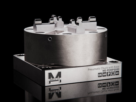 Maxx-ER (Erowa) 035519 100 P Stainless Pneumatic Chuck With Mounting Plate 102x102mm 3