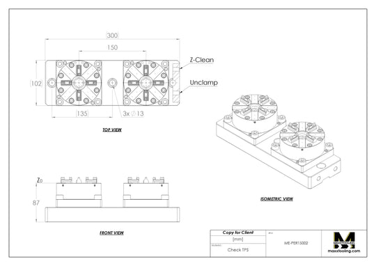 Maxx-ER (Erowa) 100 P Stainless Multi 2 Pneumatic Chuck Precision Rail 5