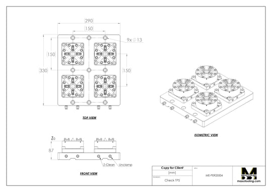 Maxx-ER 100 P Stainless Multi 4 Pneumatic Chuck System