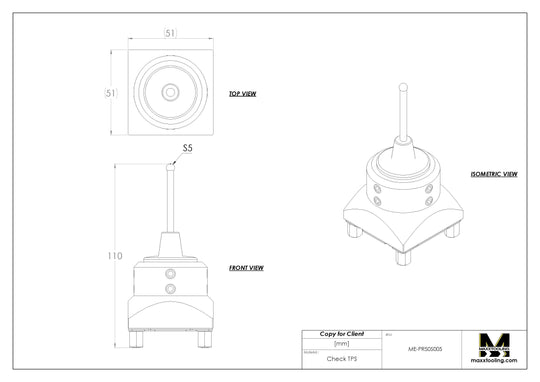 Maxx-ER (Erowa) 50 Stainless Centering Sensor Stationary Probe 5mm Tip 4