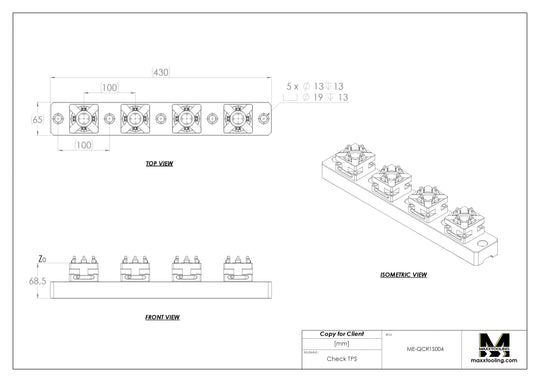 Maxx-ER (Erowa) 50 Stainless Multi 4 Quick Chuck Precision Rail 5
