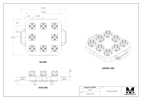 MaxxUPC (Erowa) UPC Aluminum Multi 8 Quick Chuck 5