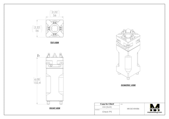 Maxx-ER (Erowa) 50 Aluminum Manual QuickChuck Vertical Extension 6" 5