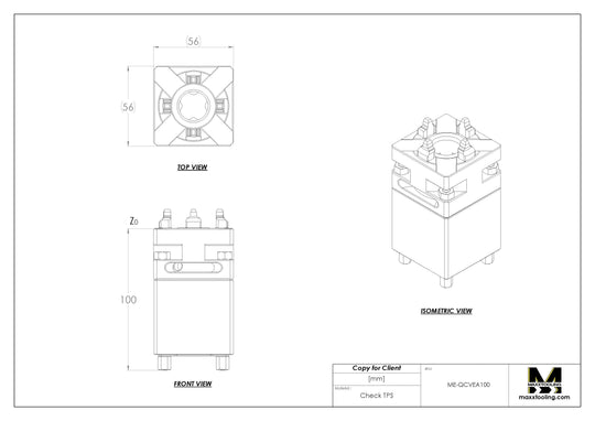 Maxx-ER (Erowa) 50 Aluminum Manual QuickChuck Vertical Extension 100mm 5