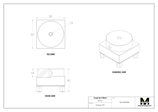 Maxx-ER (Erowa) 50 Stainless Round Stock Holder 6mm 4