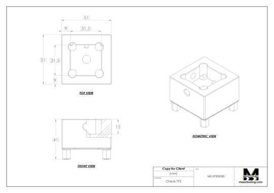 Maxx-ER (Erowa) 50 Stainless Pocket Electrode Holder S30 5