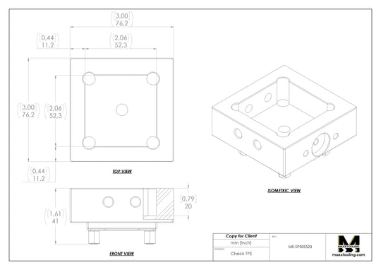 Maxx-ER (Erowa) 50 Stainless Pocket Electrode Holder 2" 5