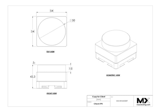 MaxxMacro (System 3R) 54 Stainless Full Blank Round Stock Holder 4