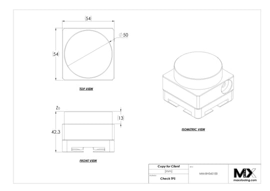 MaxxMacro (System 3R) 54 Stainless Blank Round Stock Holder 4