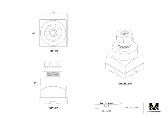 MaxxMacro 54 Stainless 659.20-P ER Collet Chuck ER20
