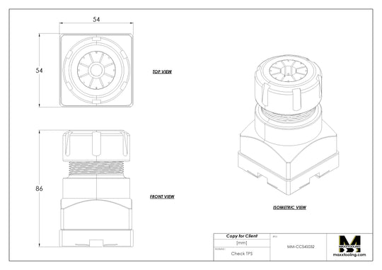 MaxxMacro 54 Stainless 659.32-P ER Collet Chuck ER32