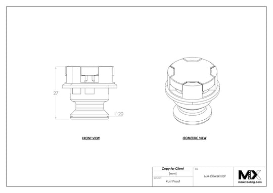MaxxMacro (System 3R) Manual Drawbar 60527 Stainless Performance 5