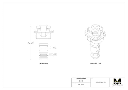 MaxxMacro Combi Drawbar 40516 Stainless EDM Tooling Warehouse