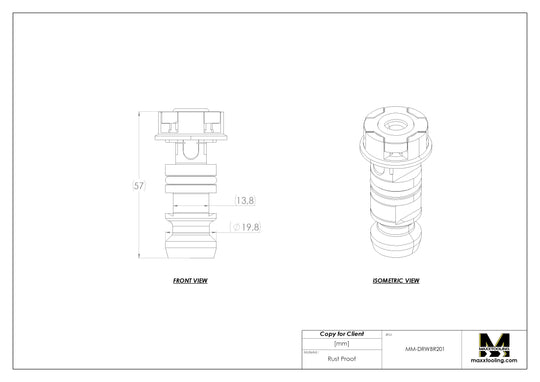 MaxxMacro 605.1 Long Automatic Drawbar 605 Stainless