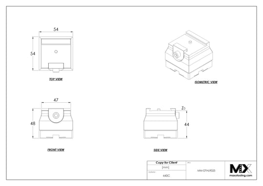 MaxxMacro (System 3R) 54 Stainless Dovetail Holder 35mm Performance 5