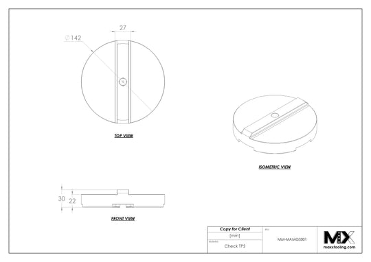 MaxxMagnum (System 3R) Stainless Check Ruler Master 6861 5