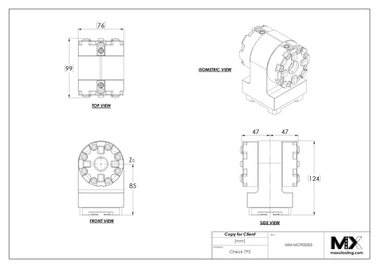 MaxxMacro 70 Twin Manual Angle Adapter 90 Degree Adapter EDM Tooling Warehouse