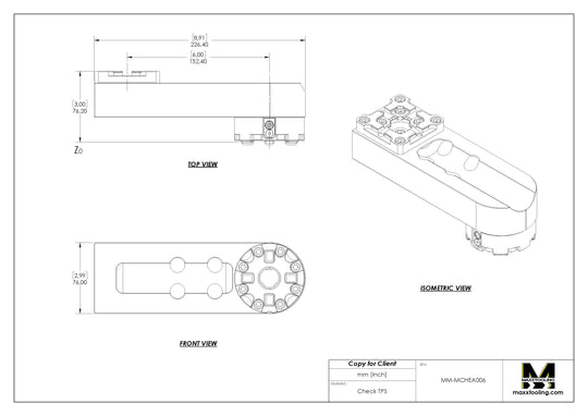 MaxxMacro® 54 Aluminum Manual Chuck Horizontal Extension 6"
