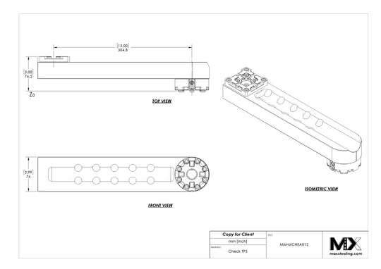 MaxxMacro 54 Manual Chuck Horizontal Extension 12" EDM Tooling Warehouse