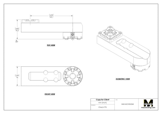 MaxxMacro® 54 Aluminum Manual Chuck Horizontal Extension 6.5"