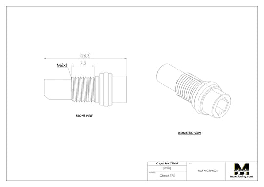 MaxxMacro Manual Chuck Premium Locking Screw Replacement EDM Tooling Warehouse