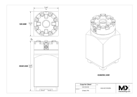 MaxxMacro 54 Manual Chuck Vertical Extension 6" EDM Tooling Warehouse