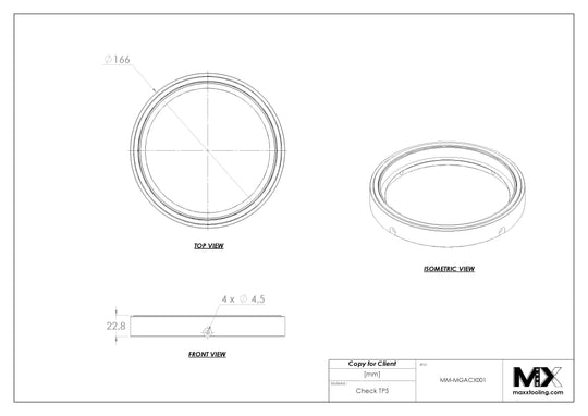 MaxxMagnum (System 3R) Manual Chuck Integrated Sealing Ring Spare Part 5