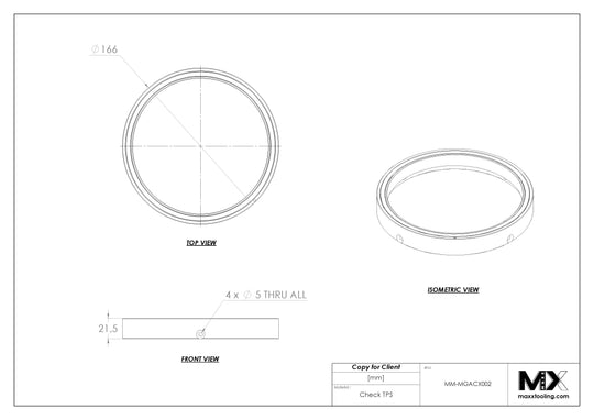 MaxxMagnum (System 3R) Pneumatic Chuck Integrated Sealing Ring Spare Part 5