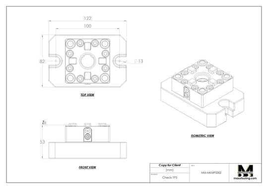 MaxxMacro 70 Low Profile Manual Chuck with Mounting Plate