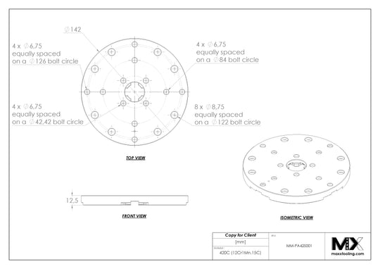 MaxxMagnum (System 3R) 142 Stainless Pallet MM68171 Reference Element 5