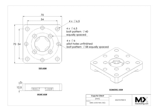 MaxxMacro (System 3R) 70 Stainless Cast Plated Pallet 5
