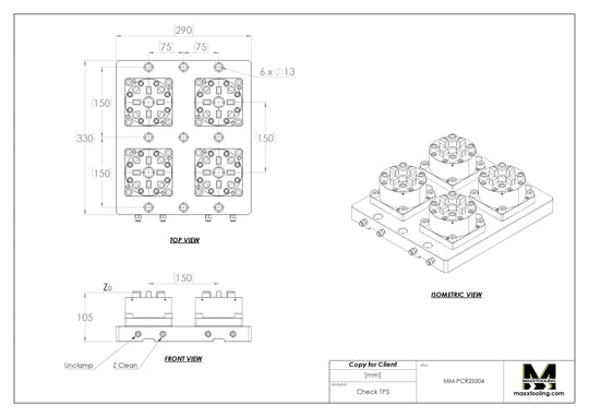 MaxxMacro 70 Multi 4 Pneumatic Chuck 600.1-30 System