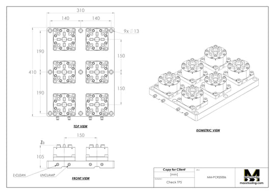 MaxxMacro 70 Multi 6 Pneumatic Chuck 600.1-30 System