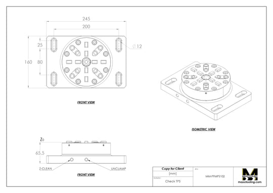 MaxxMagnum Pneumatic Chuck Manual Short Drawbar 680.1-2