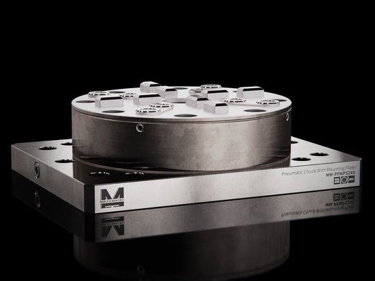 MaxxMagnum (System 3R) Pneumatic Chuck Manual Short Drawbar with Mounting Plate 680245 2