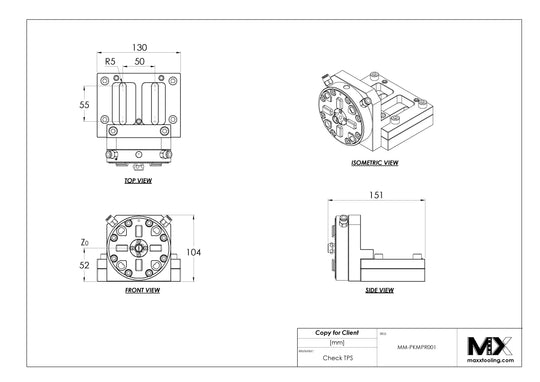 MaxxMacro (System 3R) 70 Pneumatic Low Profile Chuck with Horizontal RSM Adapter 5
