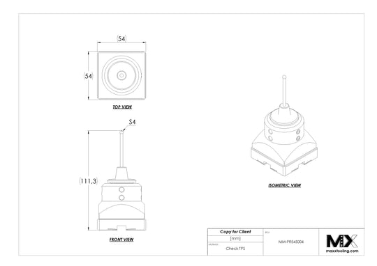 MaxxMacro (System 3R) 54 Centering Sensor Stationary Probe 4mm Tip 5
